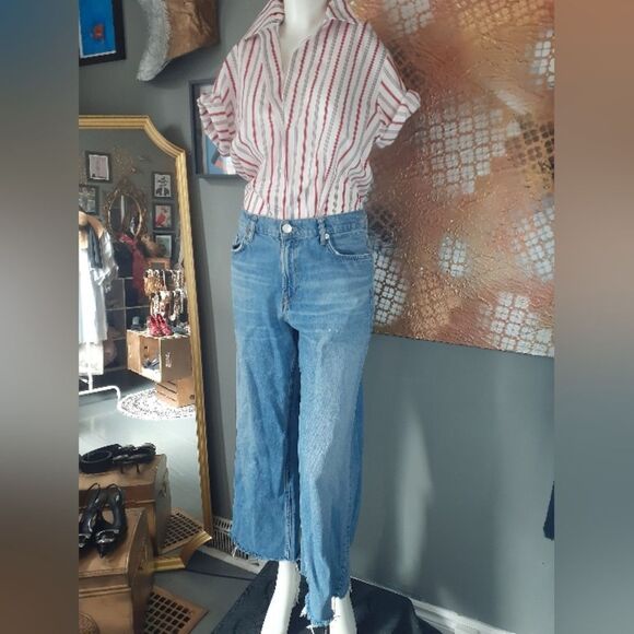 Zara Distressed Classic Blue Women's Jeans - Picture 16 of 16